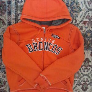 women's large NFL orange denver broncos hoodie